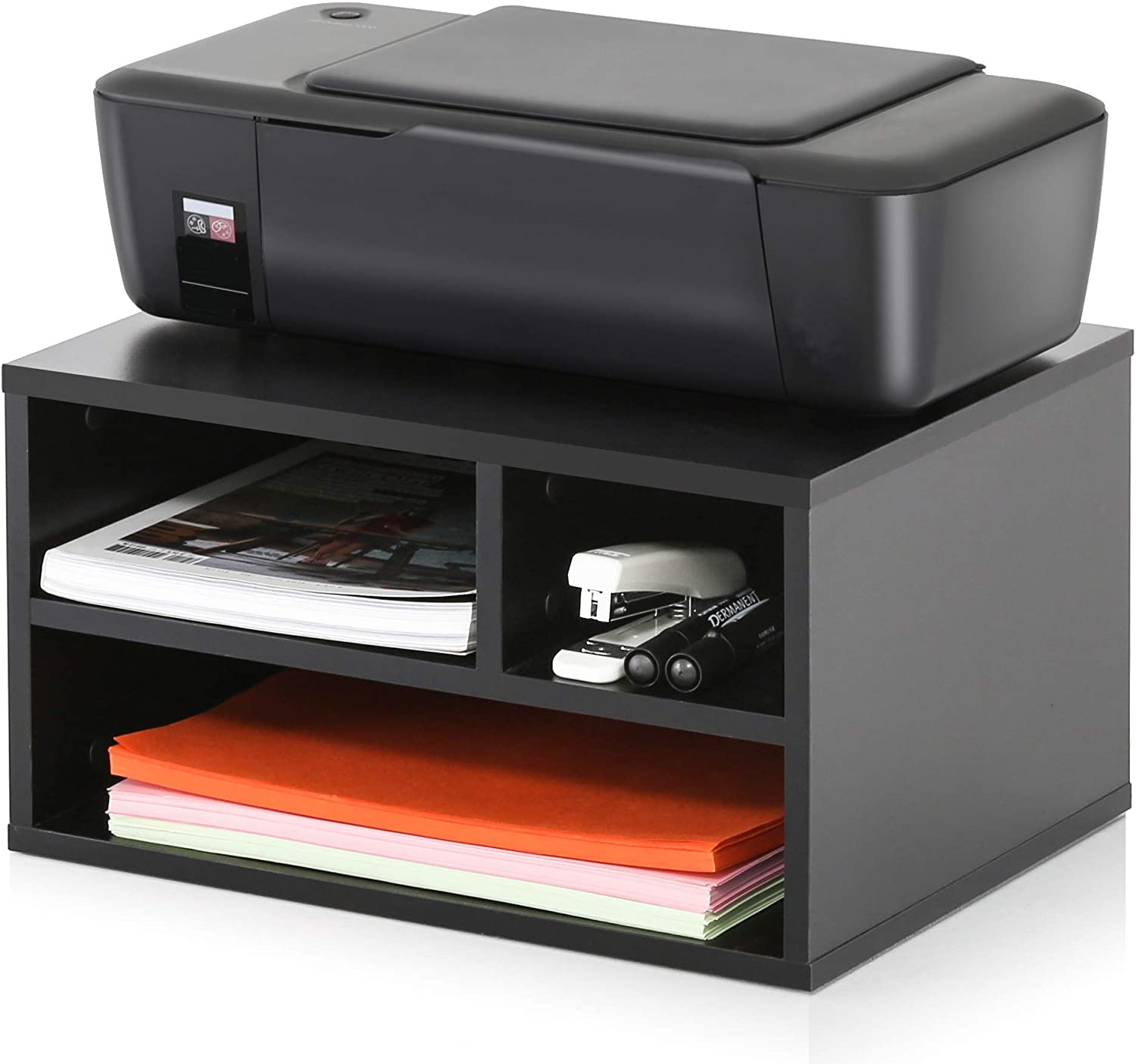 FITUEYES Wood Printer Stands with Storage, Workspace Desk Organizers for Home & Office, Black, DO304001WB FITUEYES Wood Printer Stands with Storage, Workspace Desk Organizers for Home & Office, Black, DO304001WB